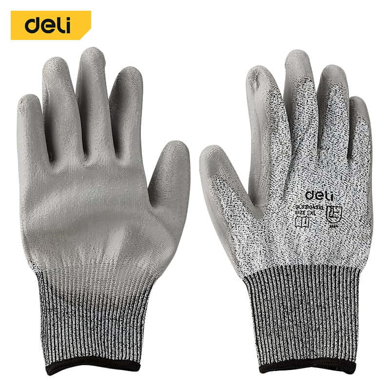 ถุงมือ DELI EDL521043L-GR-01 ไซส์L สีเทา 1คู่